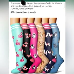 Blue Maple 5 pairs of new compression socks